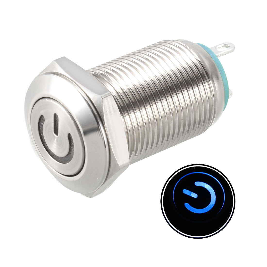 uxcell Uxcell Metal Push Button Switch Mounting Dia LED