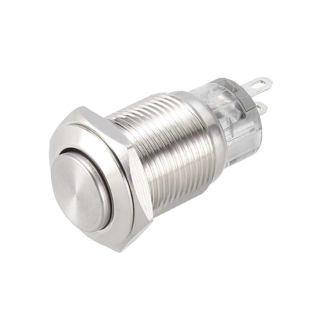 uxcell Uxcell Momentary Metal Push Button Switch High Head 16mm Mounting NC NO COM AC 250V 5A Bulge Type