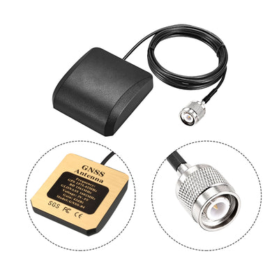 Harfington Uxcell GPS GNSS Active Antenna TNC Male Plug 42dB Magnetic Mount 2 Meters Wire L