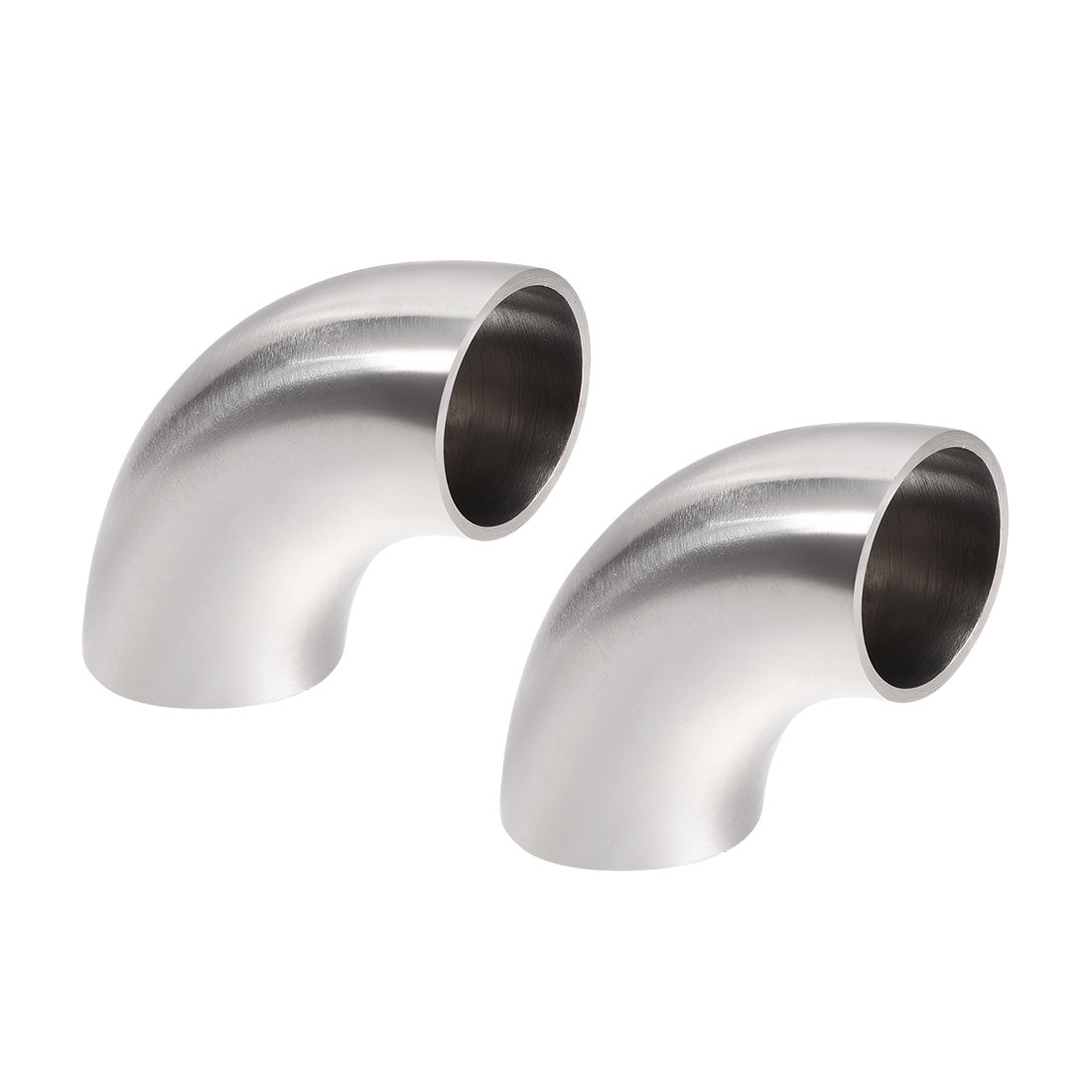 uxcell Uxcell Stainless Steel Vacuum Fitting Elbow 90 Degree Polished 0.98 Inch Tube OD 2pcs