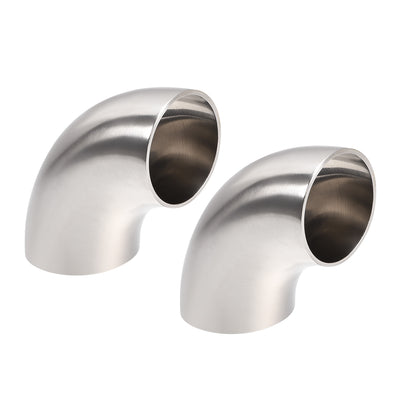 uxcell Uxcell Stainless Steel Vacuum Fitting Elbow 90 Degree Polished 1.26 Inch Tube OD 2pcs