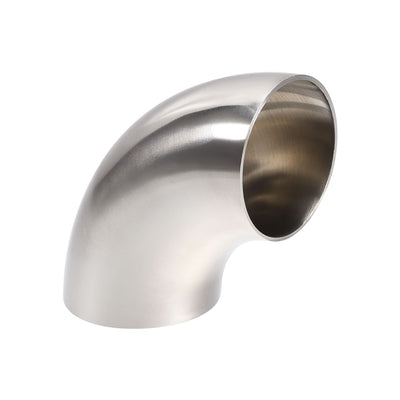 uxcell Uxcell Stainless Steel 304 Vacuum Fitting Elbow 90 Degree Polished 1.77 Inch Tube OD