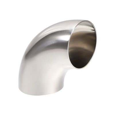 uxcell Uxcell Stainless Steel 304 Vacuum Fitting Elbow 90 Degree Polished 2 Inch Tube OD