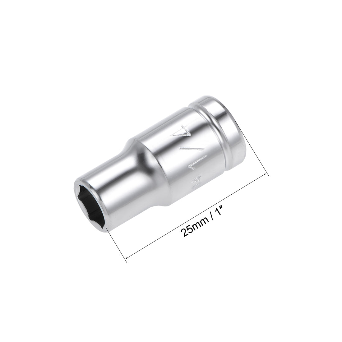 uxcell Uxcell Square Drive SAE 6-Point Shallow Socket Kit, Cr-V Steel