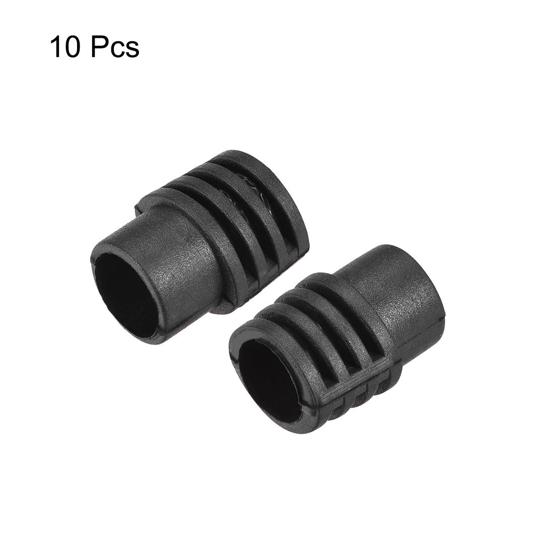 uxcell Uxcell Strain Relief Boots 18mm PVC Cord Protector Cover Sleeve for 1/0 AWG Electrical Cables Black 10Pcs