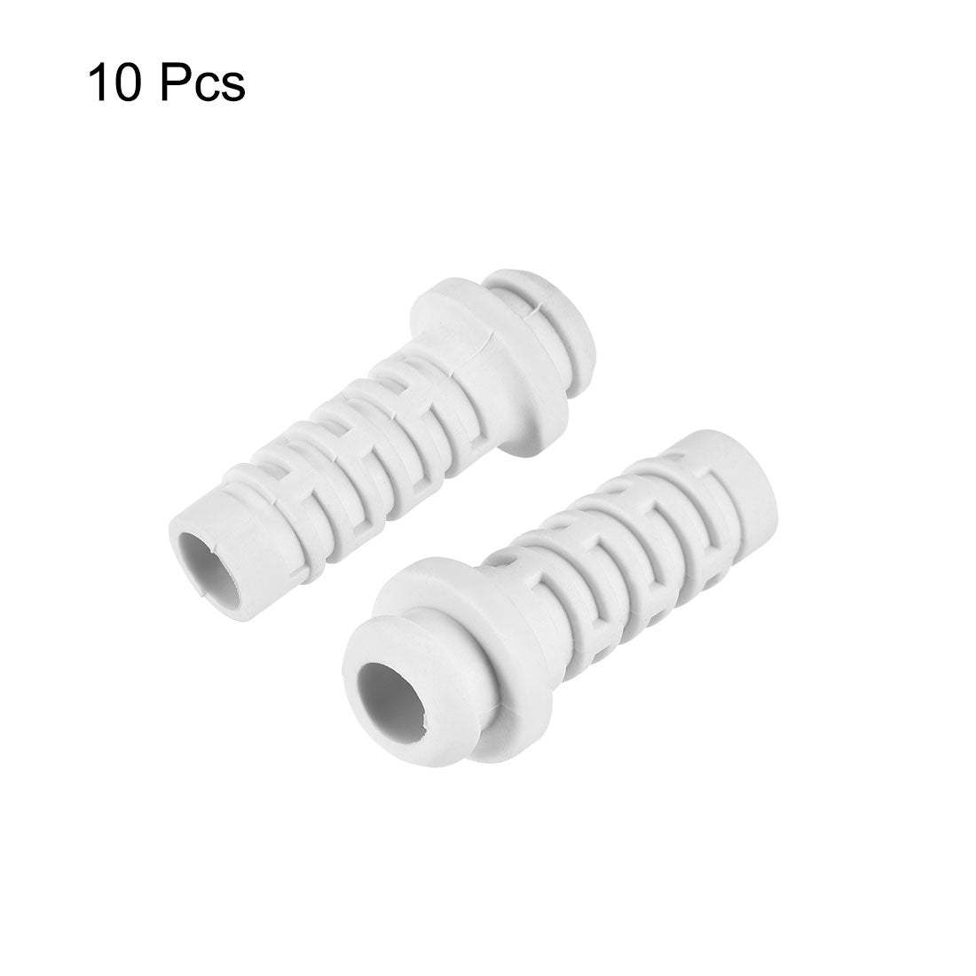 uxcell Uxcell Strain Relief Boots 38mm PVC Cord Protector Cover Sleeve for 1/0 AWG Electrical Cables White 10Pcs