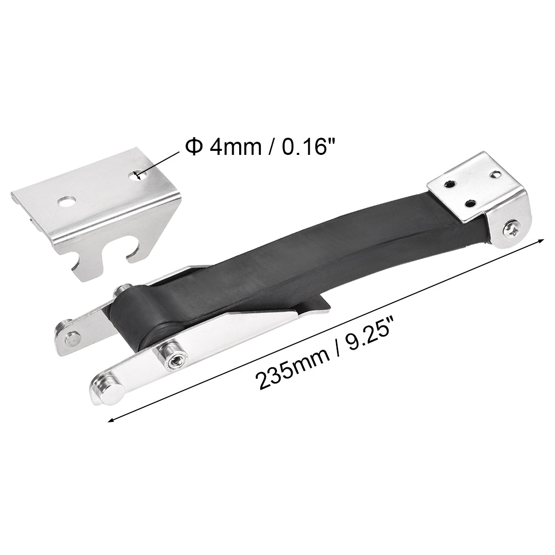uxcell Uxcell 9.25-inch Rubber Flexible SUS304 Stainless Steel Draw Latches Buckle