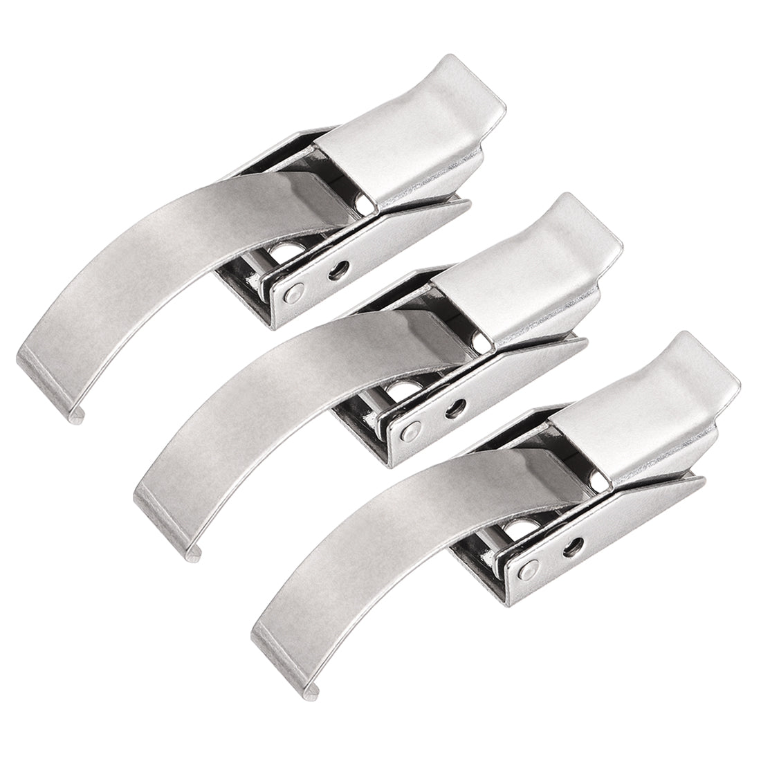 uxcell Uxcell 1.83-inch SUS304 Stainless Steel Draw Toggle Latch with Spring-steel Hook - 3 Pcs