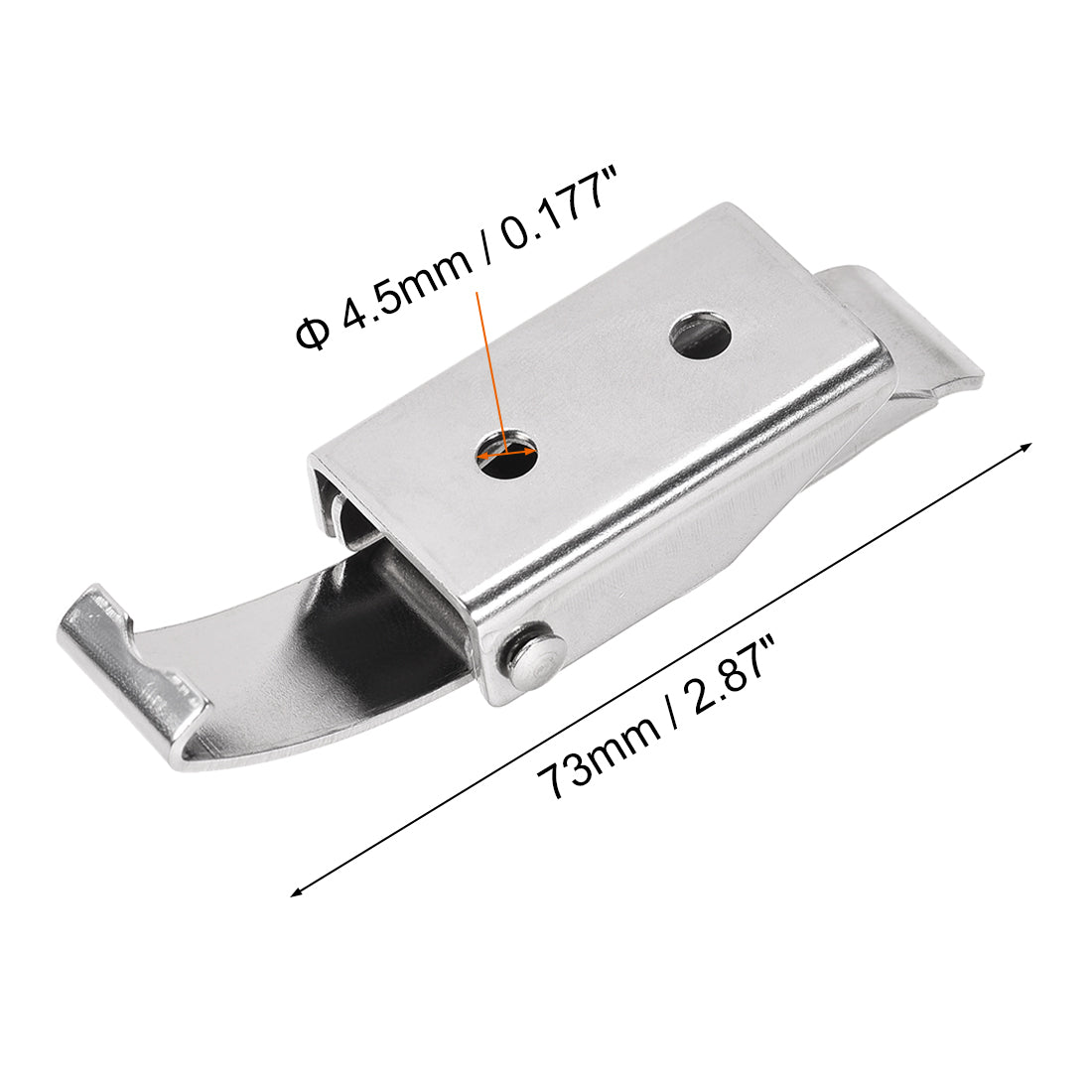 uxcell Uxcell 2.87-inch SUS304 Stainless Steel Draw Toggle Latch with Spring-steel Hook