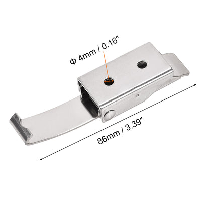 Harfington Uxcell 3.39-inch SUS304 Stainless Steel Draw Toggle Latch with Spring-steel Hook
