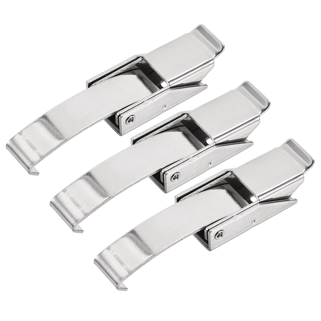 uxcell Uxcell 3.39-inch SUS304 Stainless Steel Draw Toggle Latch with Spring-steel Hook - 3 Pcs
