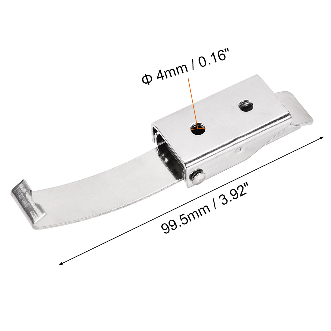 uxcell Uxcell 3.92-inch SUS304 Stainless Steel Draw Toggle Latch with Spring-steel Hook