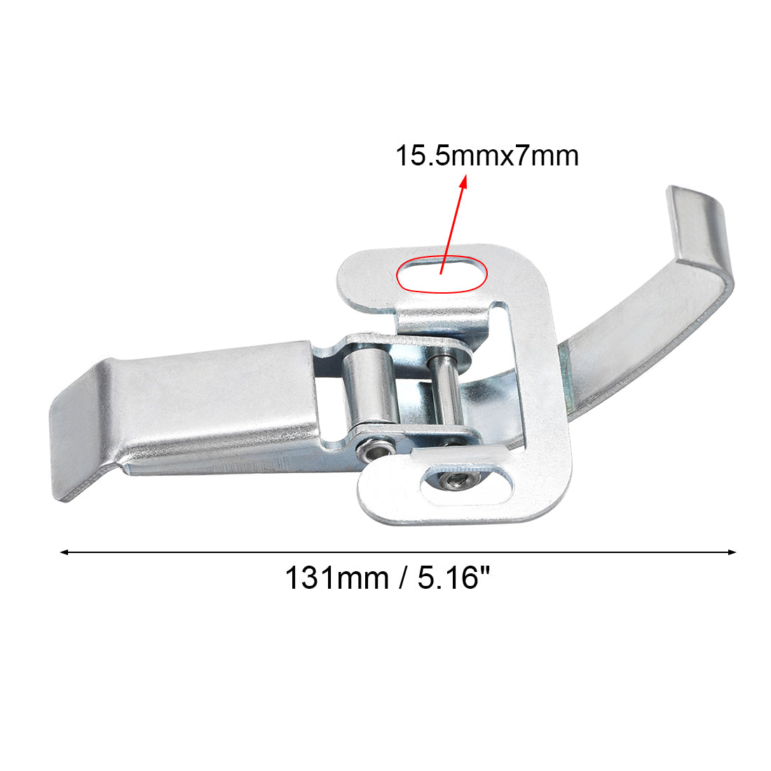 uxcell Uxcell 5.16-inch Galvanized Draw Toggle Latch with Spring-steel Hook - 2 Pcs