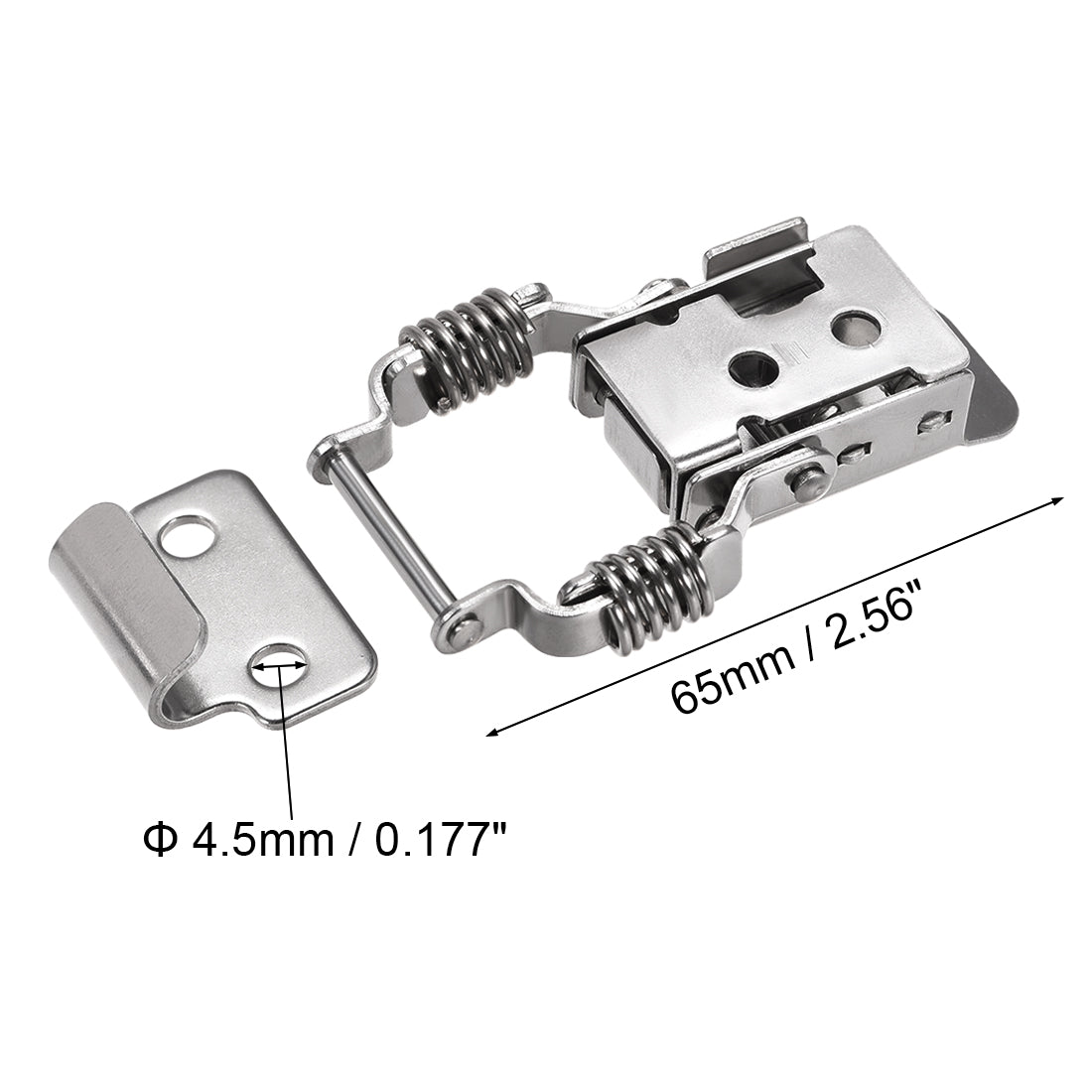 uxcell Uxcell 2.56-inch SUS304 Stainless Steel Draw Toggle Latch Self-locking Buckles - 2 Pcs