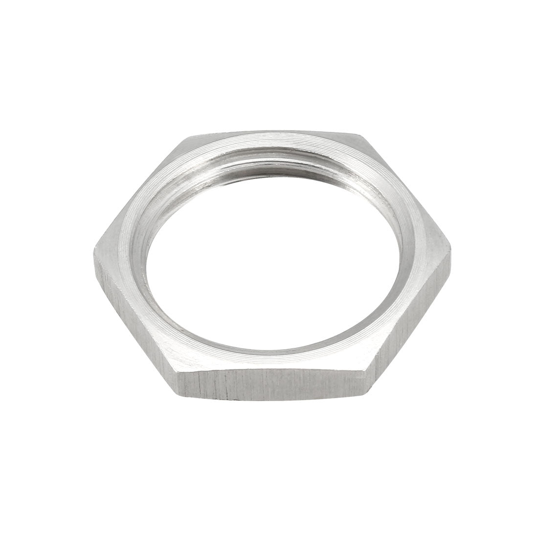 uxcell Uxcell Pipe Fitting Hex Locknut SUS304 Stainless Steel G1/2 Inch Female Threaded