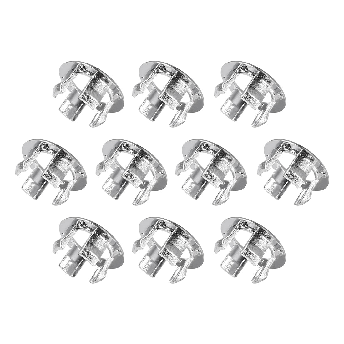 uxcell Uxcell Sink Overflow Covers Bathroom Kitchen Basin Trim Round Hole Caps Insert Spares Silver Tone 10 Pcs