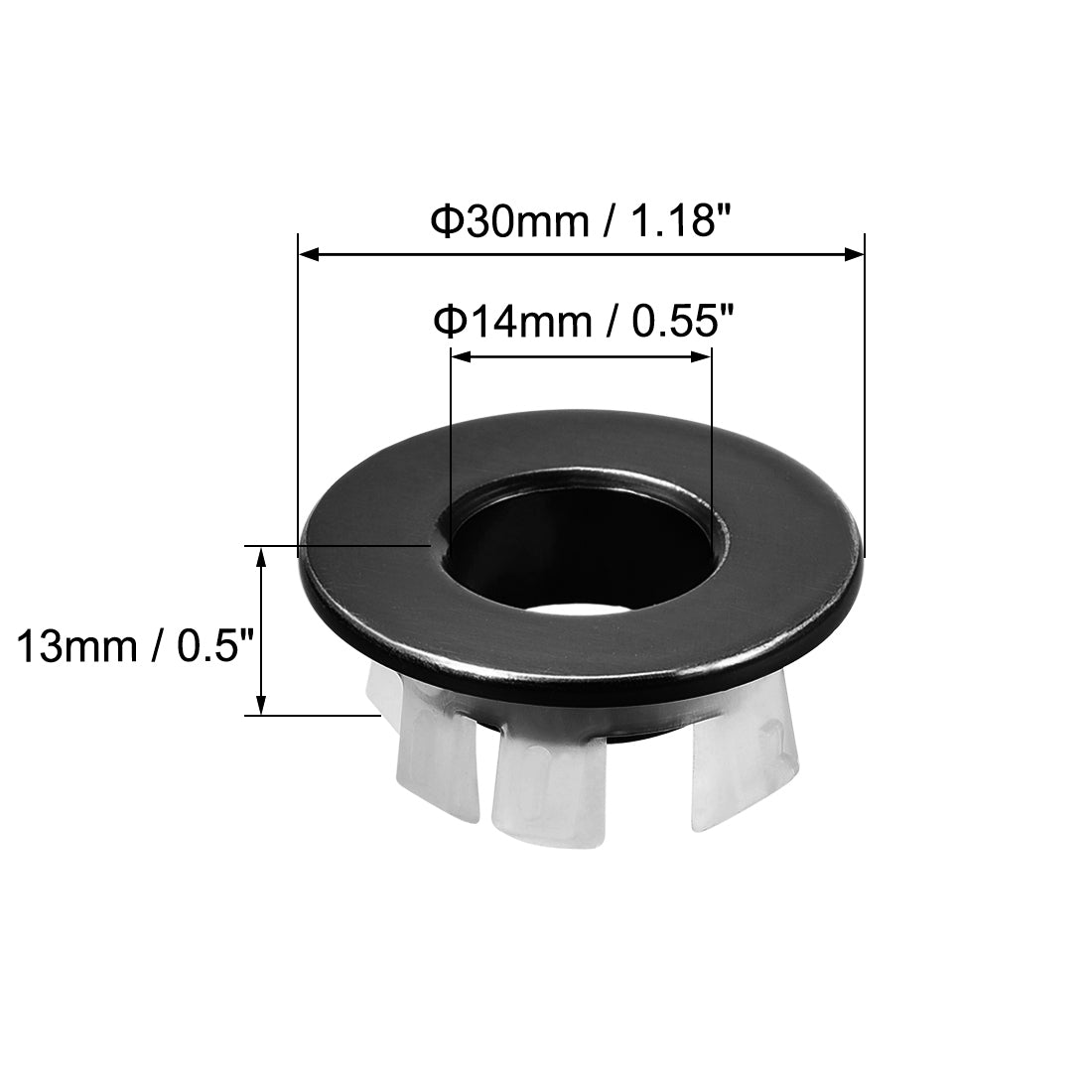 uxcell Uxcell Sink Overflow Covers Kitchen Basin Trim Round Hole Caps Insert Spares  Oil Rubbed Bronze 2 Pcs