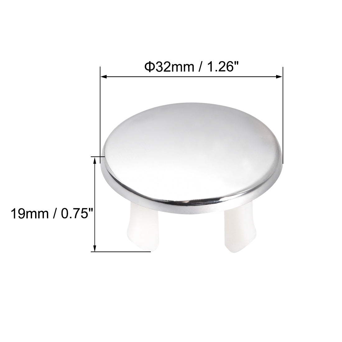 uxcell Uxcell Sink Overflow Covers Round Hole Caps Insert Spares for Bathroom Basin Kitchen 3 Pcs