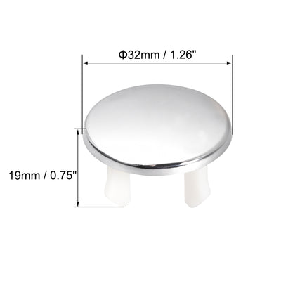 Harfington Uxcell Sink Overflow Covers Round Hole Caps Insert Spares for Bathroom Basin Kitchen 3 Pcs