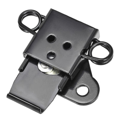 Harfington Uxcell 2.24-inch Iron Spring Loaded Butterfly Twist Latch Keeper Toggle Clamp - 3 Pcs (Black)