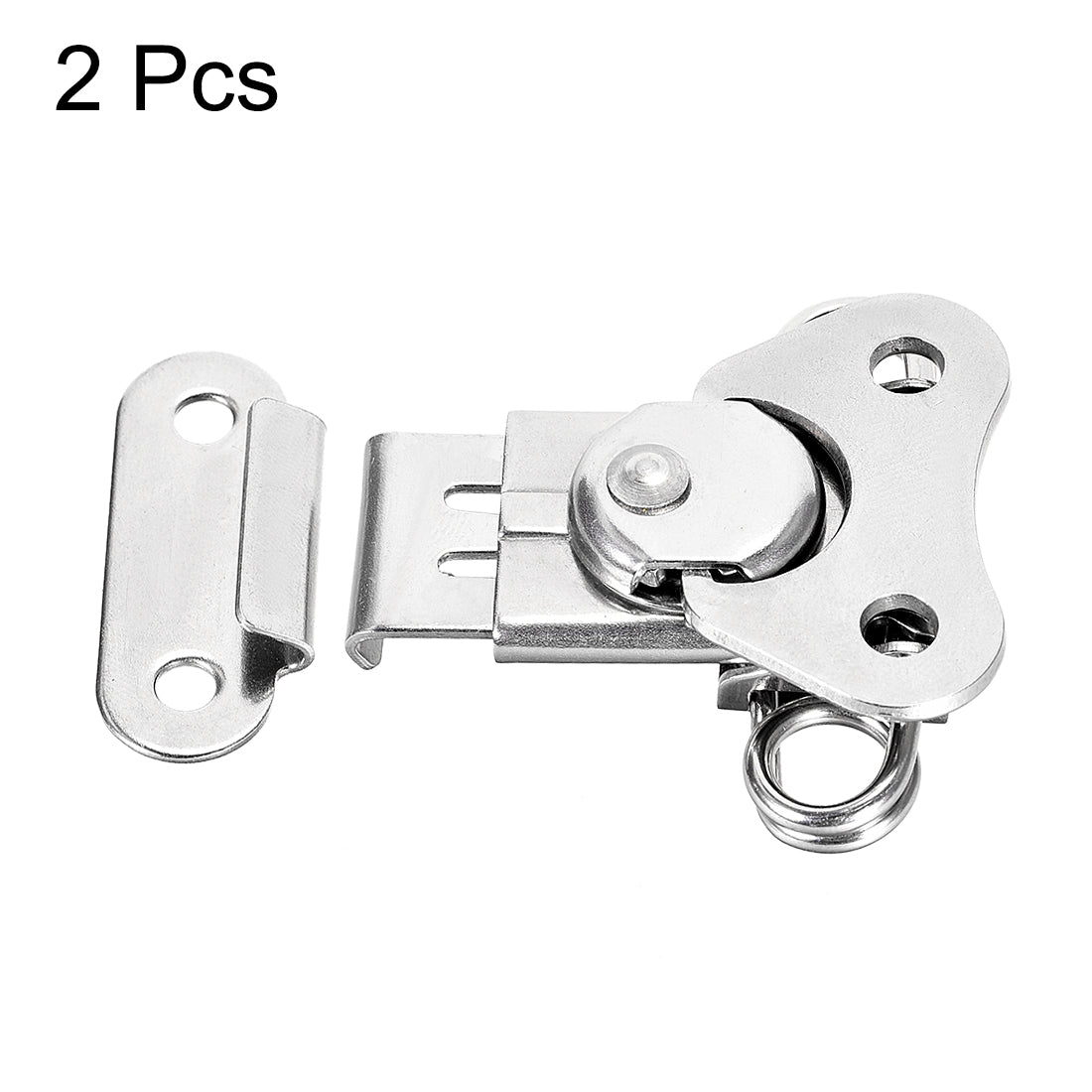 uxcell Uxcell 1.89-inch SUS304 Stainless Steel Spring Loaded Butterfly Twist Latch Keeper Toggle Clamp - 2 Pcs