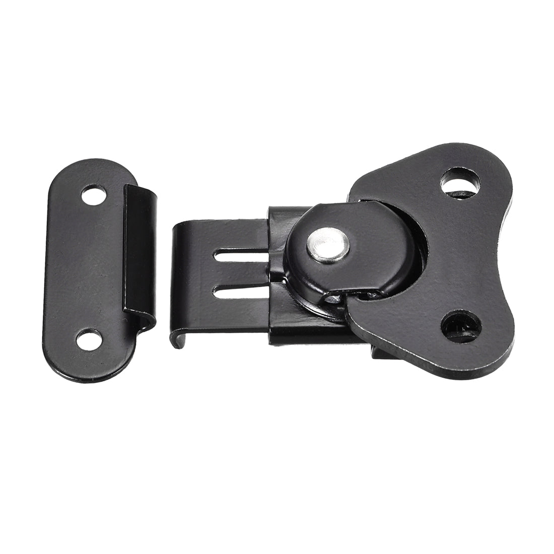 uxcell Uxcell 1.61-inch Iron Butterfly Twist Latch Keeper Toggle Clamp (Black)
