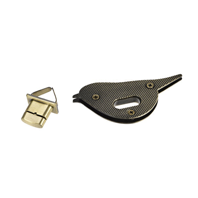 Harfington Uxcell 2 Sets Bird Purses Twist Lock Clutches Closures for DIY Bag Making - Brussed Brass