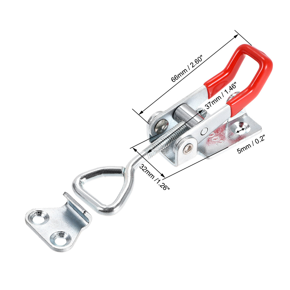 uxcell Uxcell 396lbs Holding Capacity Iron Pull-Action Latch Adjustable Toggle Clamp, 2 Pcs