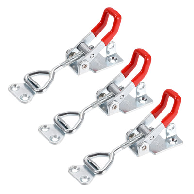 Harfington Uxcell 396lbs Holding Capacity Iron Pull-Action Latch Adjustable Toggle Clamp, 3 Pcs