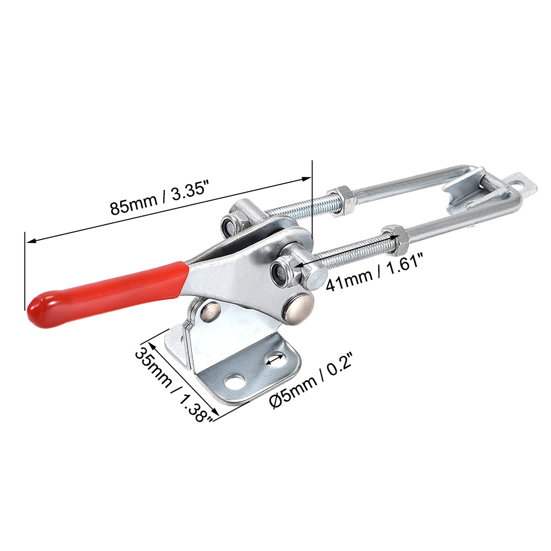 uxcell Uxcell 496lbs Smoker Toggle Pull Latch U Bolt Vertical Quick Release Clamp