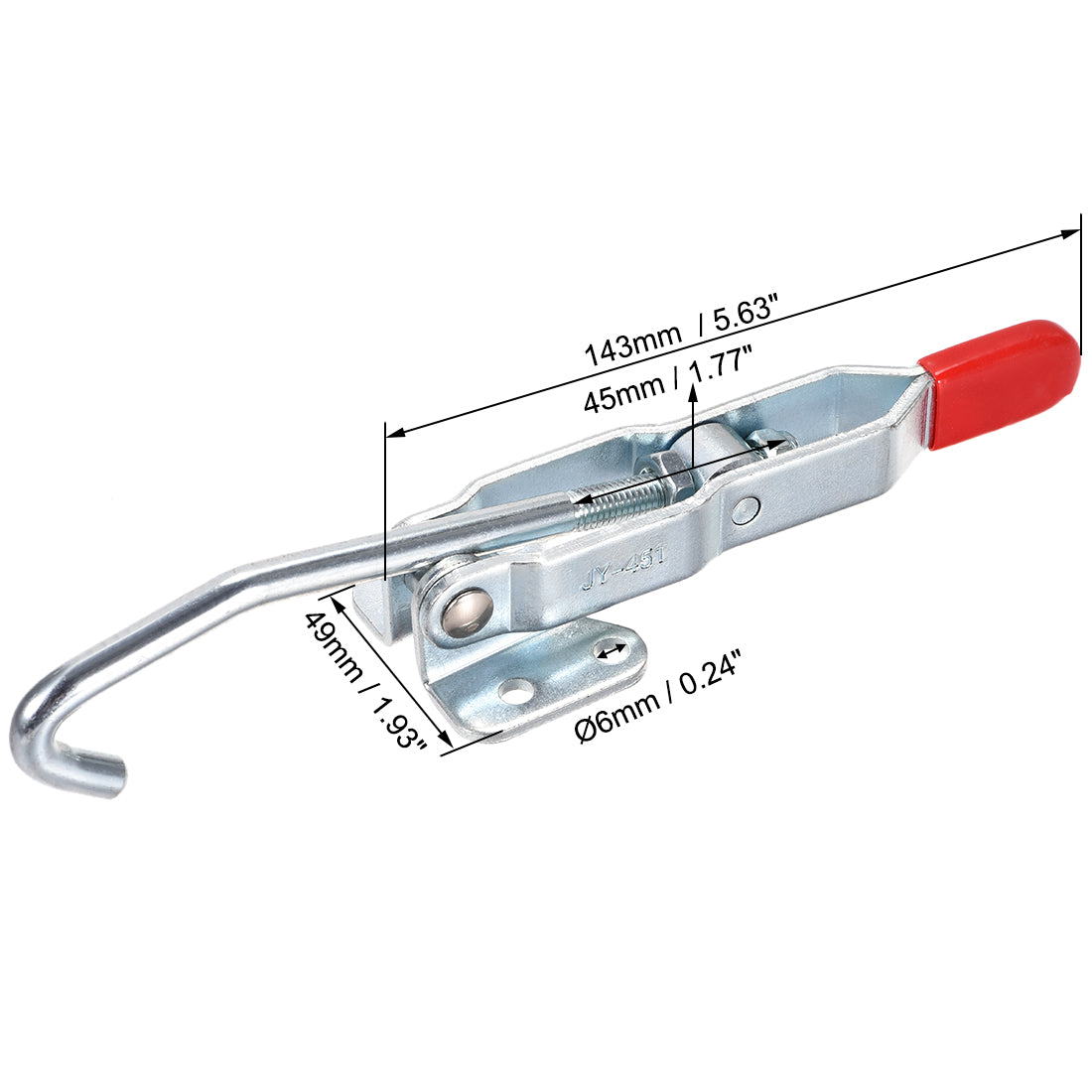 uxcell Uxcell 375lbs Capacity Quick Holding Draw Latch Action Pull J Hook Toggle Clamp