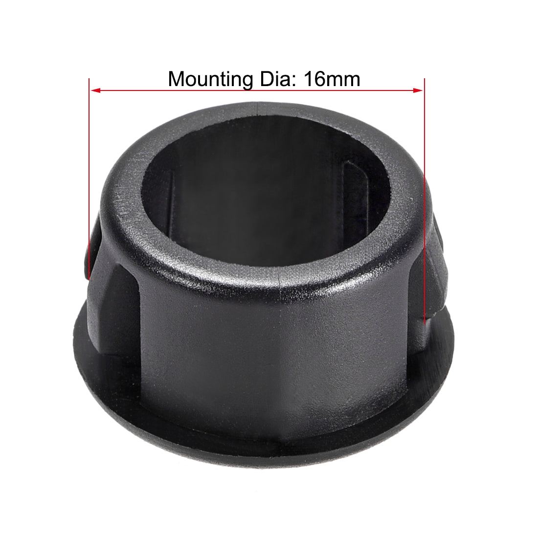 Uxcell Uxcell 22mm Mounted Dia Cable Hose Snap Bushing Grommet Protector Black 30pcs
