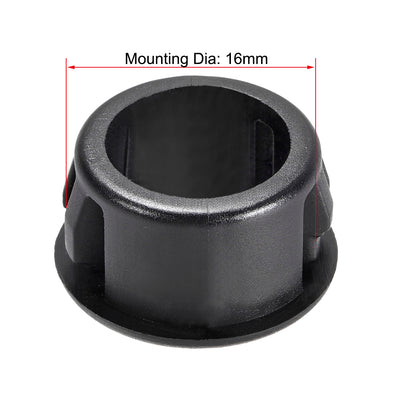 Harfington Uxcell 22mm Mounted Dia Cable Hose Snap Bushing Grommet Protector Black 30pcs