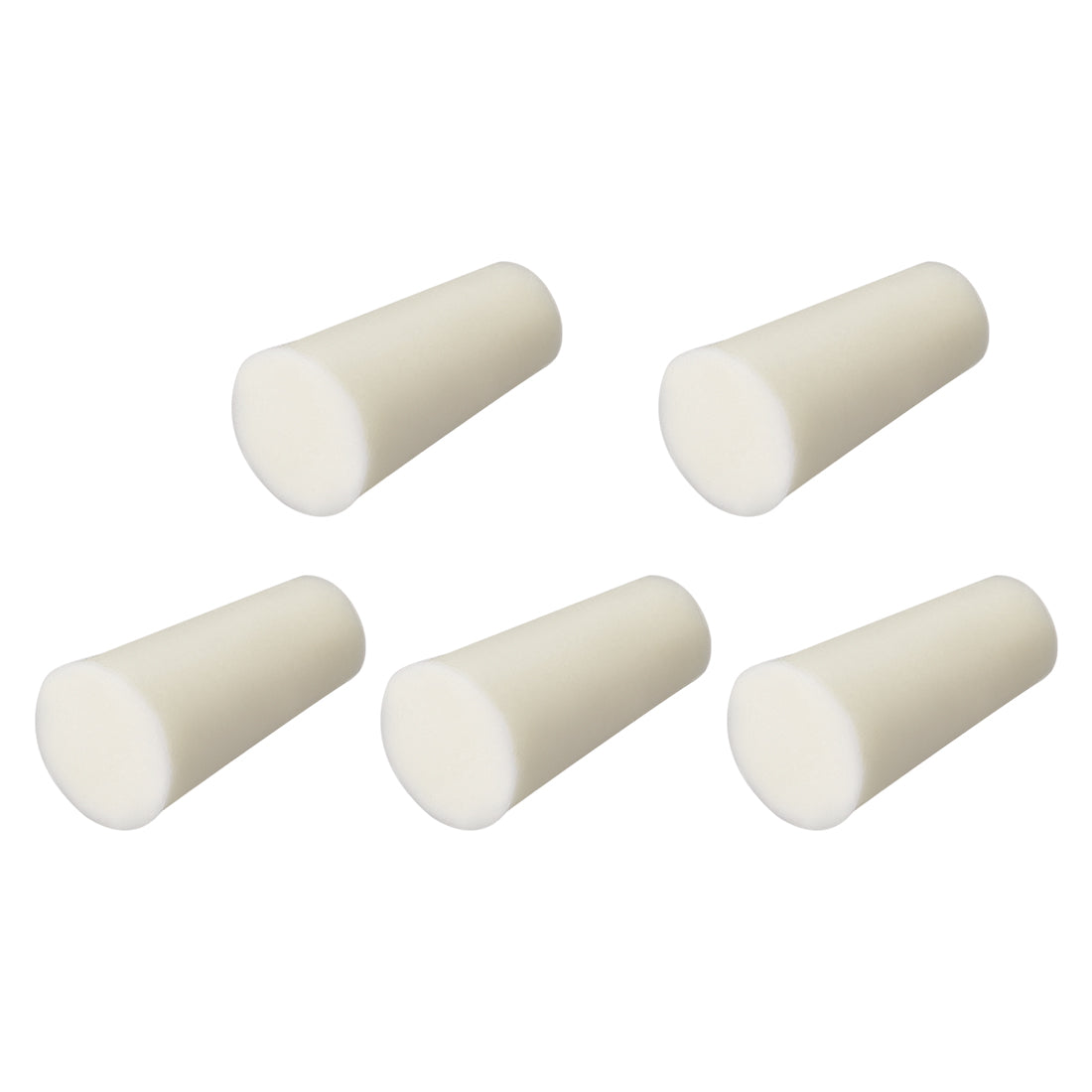 uxcell Uxcell 8-12mm Beige Drilled Silicone Stopper Plugs for Flask Test Tube Stopper 5pcs
