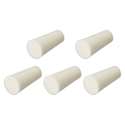 Harfington Uxcell 8-12mm Beige Drilled Silicone Stopper Plugs for Flask Test Tube Stopper 5pcs