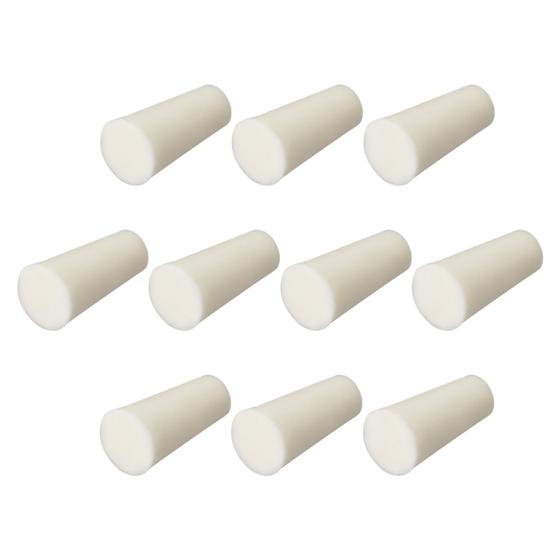 uxcell Uxcell 8-12mm Beige Drilled Silicone Stopper Plugs for Flask Test Tube Stopper 10pcs