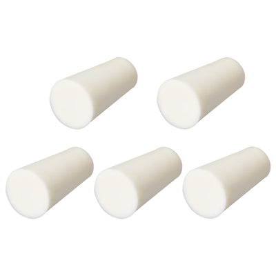 Harfington Uxcell 12-17mm Beige Drilled Silicone Stopper Plugs for Flask Test Tube Stopper 5pcs