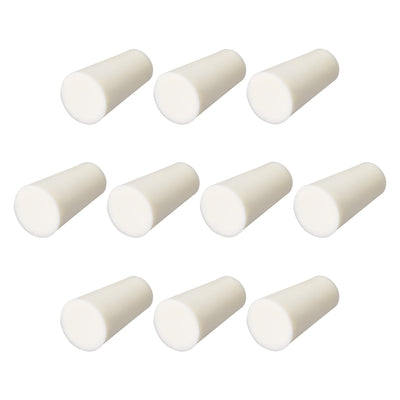 Harfington Uxcell 12-17mm Beige Drilled Silicone Stopper Plugs for Flask Test Tube Stopper 10pcs