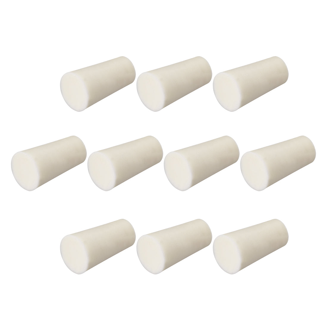 uxcell Uxcell 11-15mm Beige Drilled Silicone Stopper Plugs for Flask Test Tube Stopper 10pcs