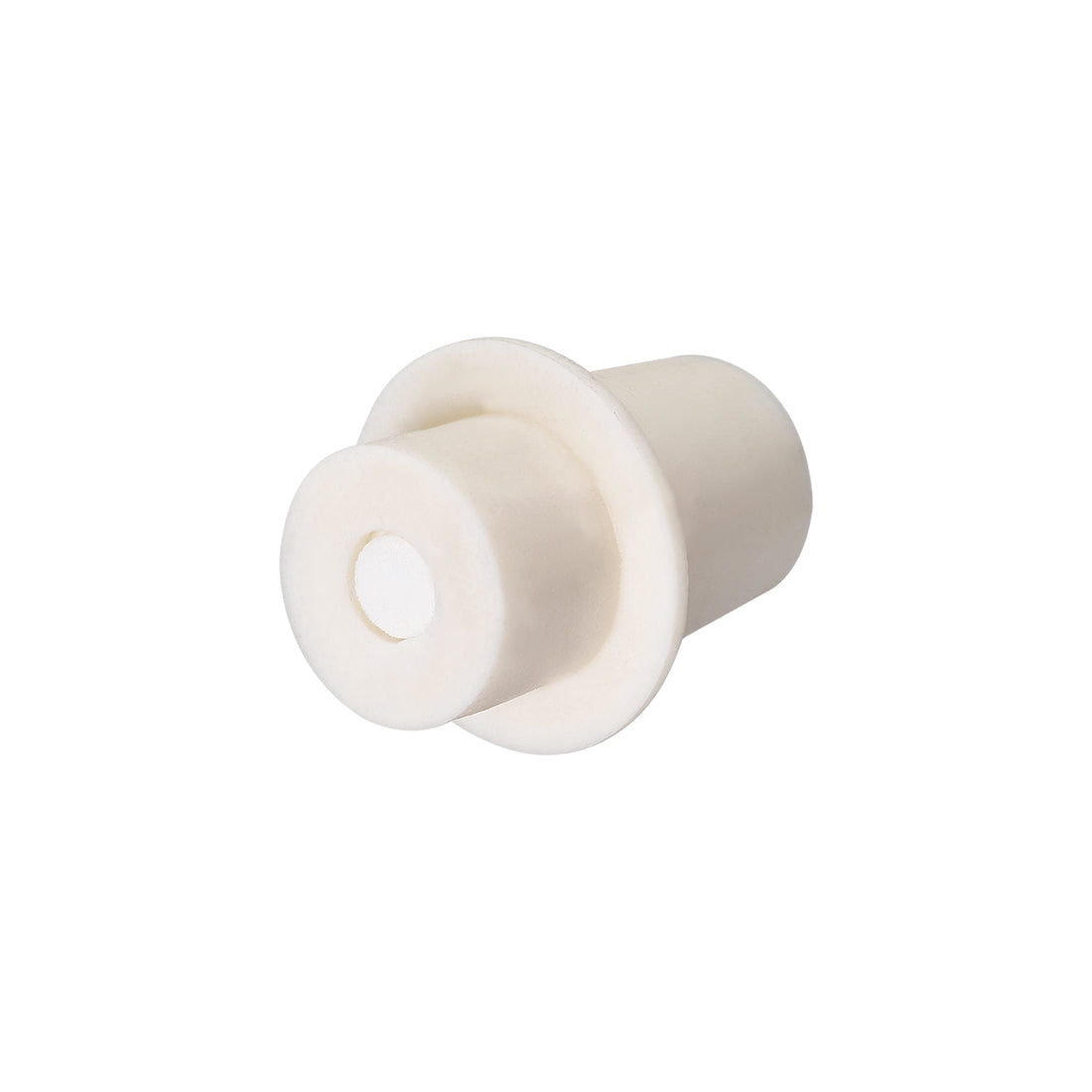 uxcell Uxcell 18-22mm Beige Drilled Silicone Stopper Plugs for Flask Test Tube Stopper