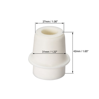 Harfington Uxcell 27-31mm Beige Drilled Silicone Stopper Plugs for Flask Test Tube Stopper