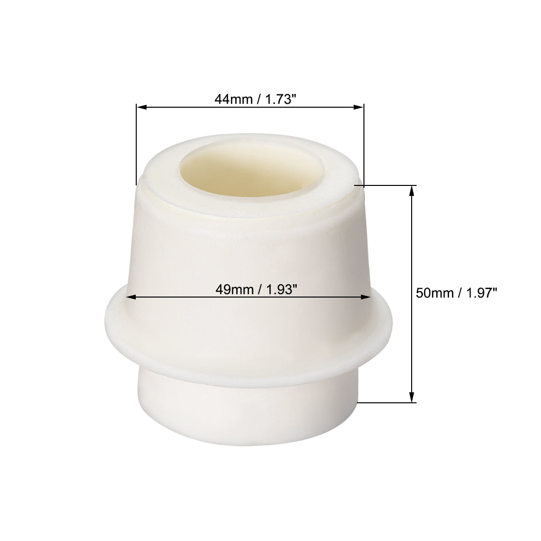 uxcell Uxcell 44-49mm Beige Drilled Silicone Stopper Plugs for Flask Test Tube Stopper