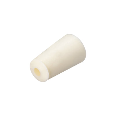 Harfington Uxcell 15-19mm Beige Drilled Silicone Stopper Plugs for Flask Test Tube Stopper 2pcs