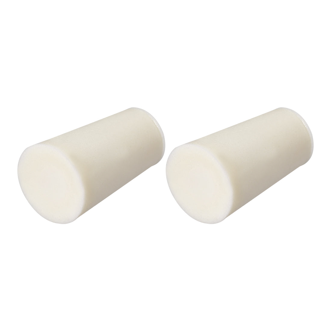 uxcell Uxcell 15-19mm Beige Drilled Silicone Stopper Plugs for Flask Test Tube Stopper 2pcs