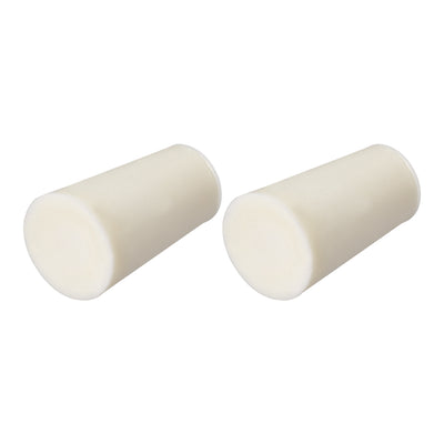 Harfington Uxcell 15-19mm Beige Drilled Silicone Stopper Plugs for Flask Test Tube Stopper 2pcs
