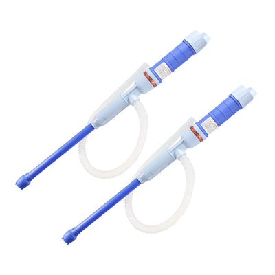 Harfington Uxcell 2pcs Electric Liquid Transfer Pump Gasoline Alcohol Multi-Use Hand Fuel Pump with Silicone Ring  Blue