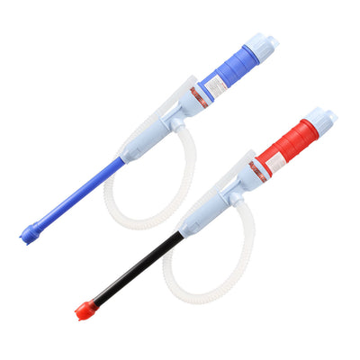 Harfington Uxcell Electric Liquid Transfer Pump Gasoline Alcohol Multi-Use Hand Fuel Pump with Silicone Ring  (Red and Blue) 1set