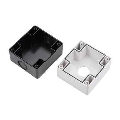 Harfington Uxcell Push Button Switch Control Station Box 22mm 1 Button Holes White and Black