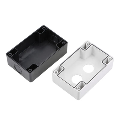 Harfington Uxcell Push Button Switch Control Station Box 22mm 2 Button Holes White and Black