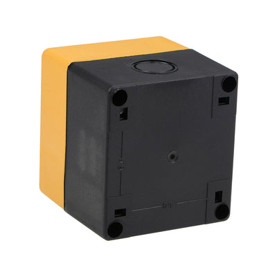 Harfington Uxcell Push Button Switch Control Station Box 22mm 1 Button Aperture Yellow and Black